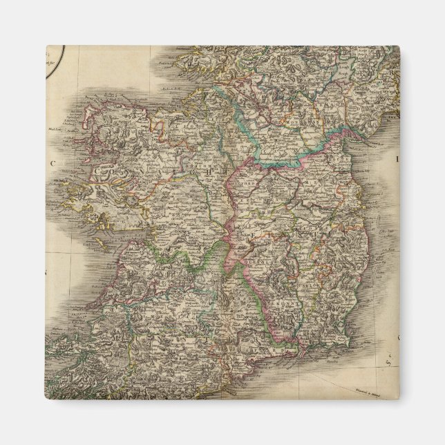 Imán Mapa del Atlas de Irlanda (Frente)