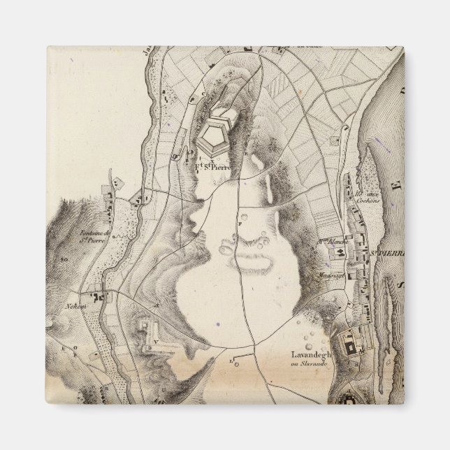 Imán Mapa del Atlas de la Meseta de San Pedro (Frente)
