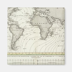 Imán Mapa del Atlas de mareas
