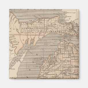 Imán Mapa del Atlas de Michigan