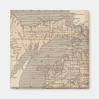 Imán Mapa del Atlas de Michigan