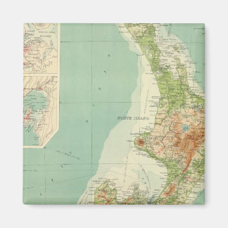 Imán Mapa del Atlas de Nueva Zelanda