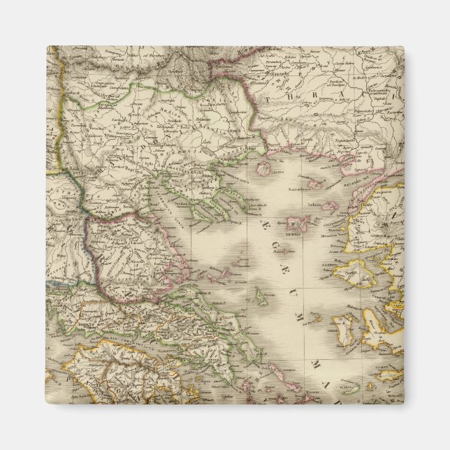 Imán Mapa del atlas de París, Grecia histórica (Frente)
