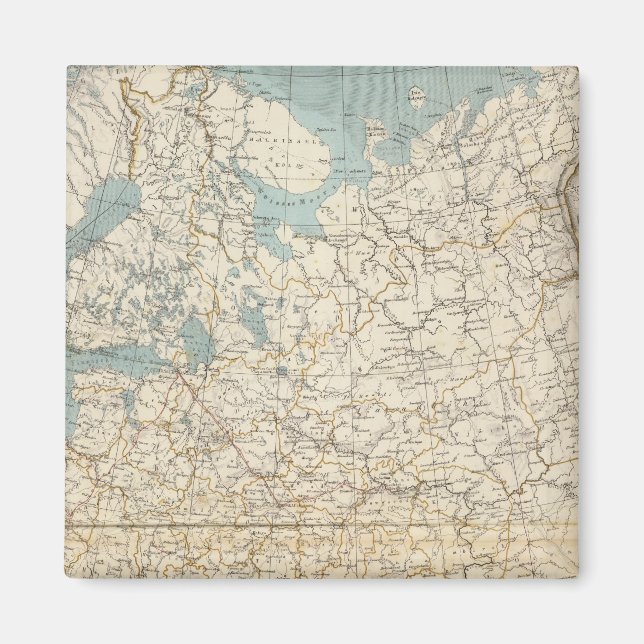 Imán Mapa del Atlas de Rusia y Polonia (Frente)