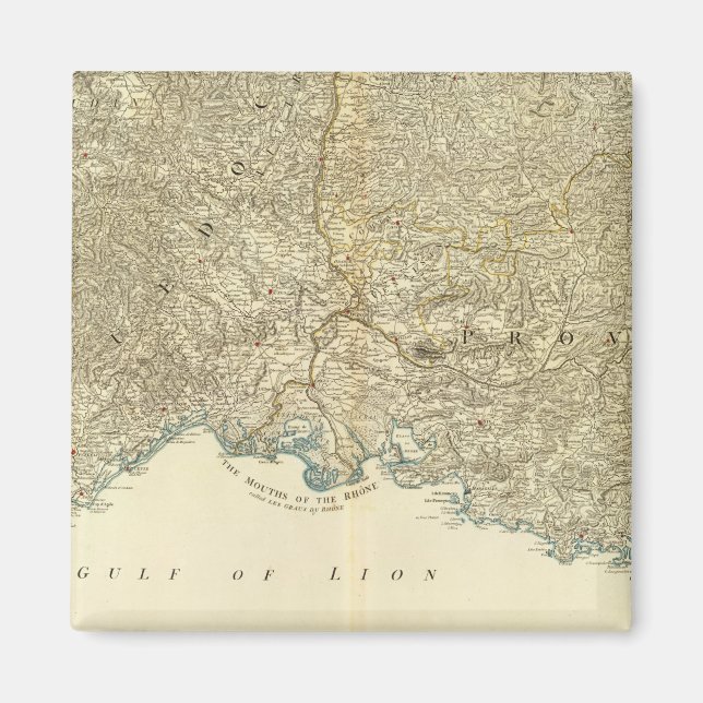 Imán Mapa del Atlas de SE France (Frente)