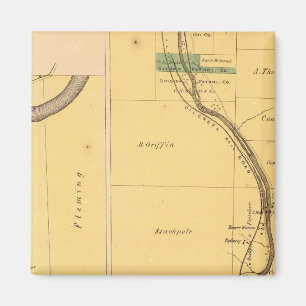 Imán Mapa del Atlas del arroyo petrolero Pennsylvania
