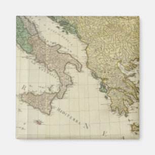 Imán Mapa del Atlas Mediterráneo compuesto
