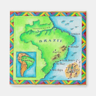 Imán Mapa del Brasil