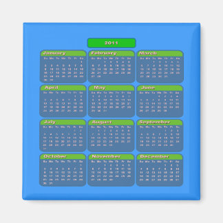Imán Mapa del calendario 2011