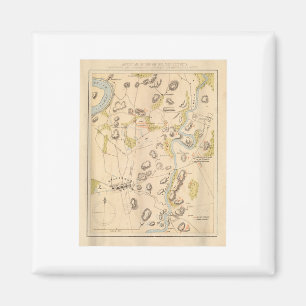 Imán Mapa del campo de batalla de antietam vintage (186