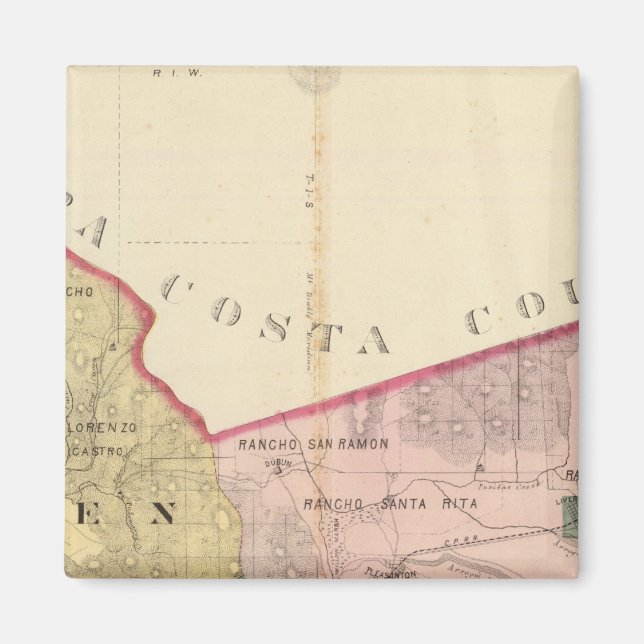 Imán Mapa del condado de Alameda (Frente)