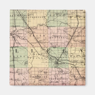 Imán Mapa del condado de Allegan, Michigan