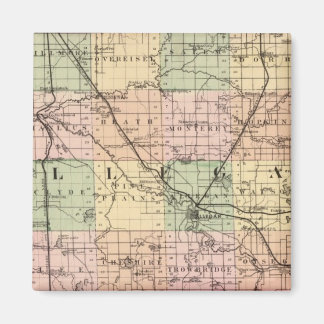 Imán Mapa del condado de Allegan, Michigan