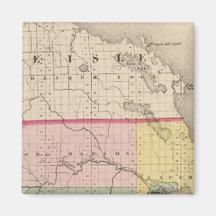 Imán Mapa del condado de Alpena, Michigan