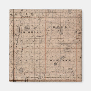 Imán Mapa del condado de Anoka, Minnesota