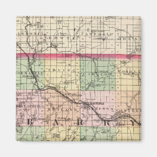 Imán Mapa del condado de Barry, Michigan