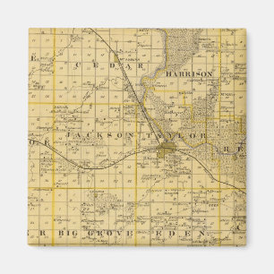 Imán Mapa del condado de Benton, estado de Iowa