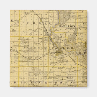 Imán Mapa del condado de Benton, estado de Iowa