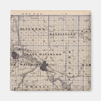 Imán Mapa del condado de Black Hawk, estado de Iowa