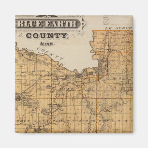 Imán Mapa del condado de Blue Earth, Minnesota
