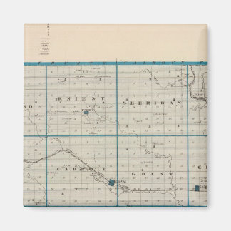 Imán Mapa del condado de Carroll, estado de Iowa