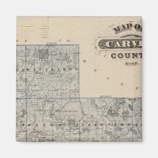 Imán Mapa del condado de Carver, Minnesota