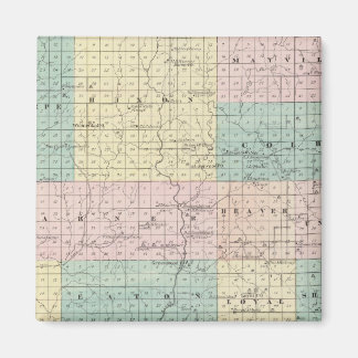 Imán Mapa del condado de Clark, estado de Wisconsin
