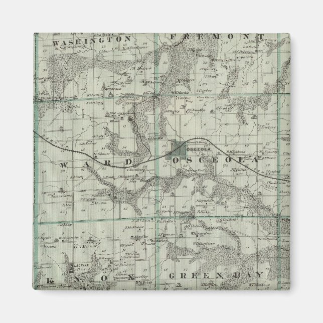 Imán Mapa del condado de Clarke, estado de Iowa (Frente)