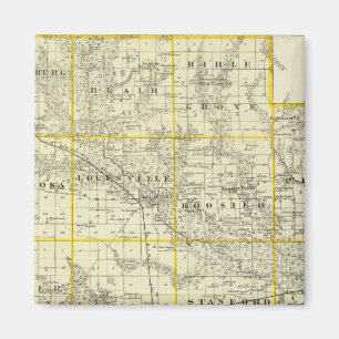 Imán Mapa del condado de Clay, Flora y Louisville