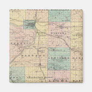 Imán Mapa del condado de Columbia, estado de Wisconsin