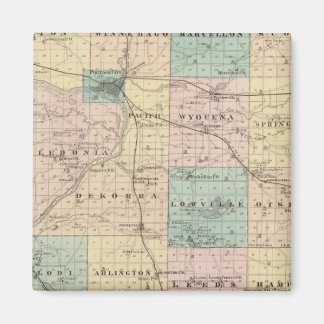 Imán Mapa del condado de Columbia, estado de Wisconsin