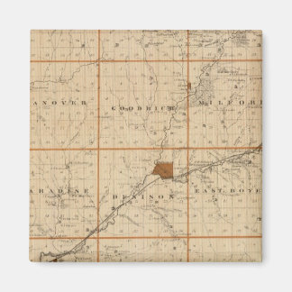 Imán Mapa del condado de Crawford, estado de Iowa