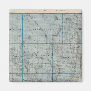Imán Mapa del condado de Des Moines, estado de Iowa