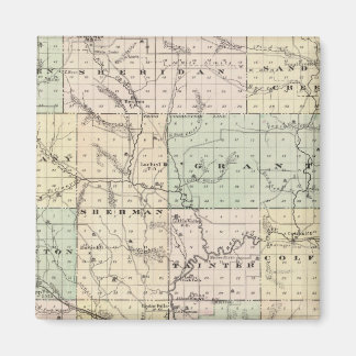 Imán Mapa del condado de Dunn, estado de Wisconsin