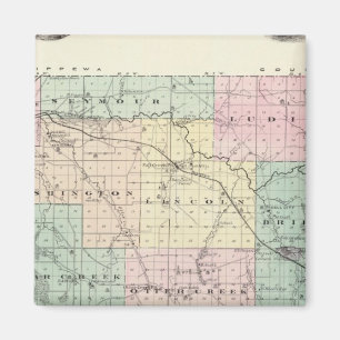 Imán Mapa del condado de Eau Claire, estado de Wisconsi