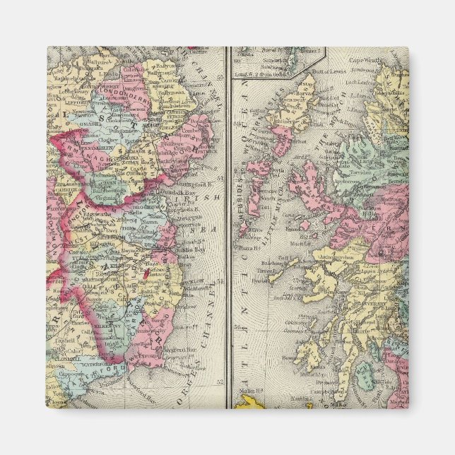 Imán Mapa Del Condado De Escocia (Frente)