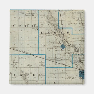 Imán Mapa del condado de Floyd, estado de Iowa