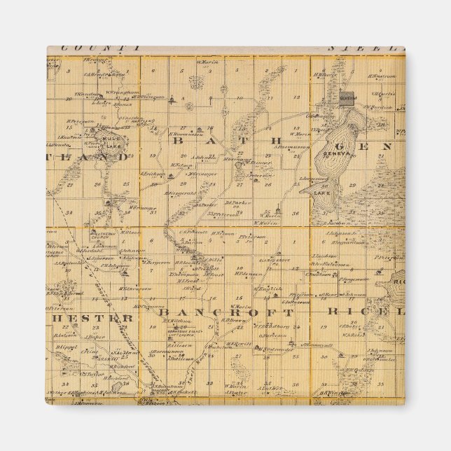 Imán Mapa del condado de Freeborn, Minnesota (Frente)