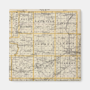 Imán Mapa del condado de Fulton y Lewistown