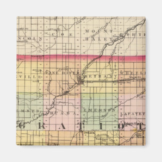 Imán Mapa del condado de Gratiot, Michigan