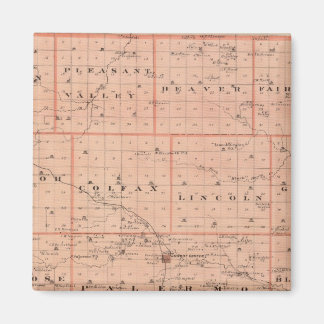 Imán Mapa del condado de Grundy, estado de Iowa