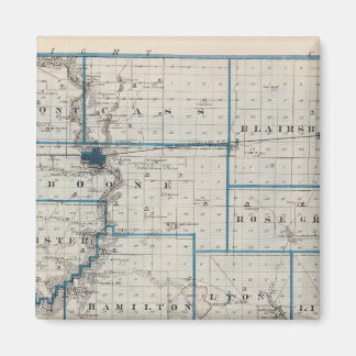 Imán Mapa del condado de Hamilton, estado de Iowa