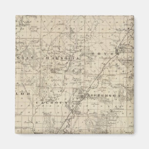 Imán Mapa del condado de Harrison, estado de Iowa