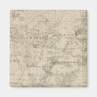 Imán Mapa del condado de Harrison, estado de Iowa