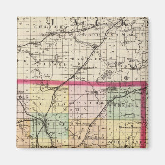 Imán Mapa del condado de Hillsdale, Michigan