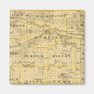 Imán Mapa del condado de Iowa, estado de Iowa