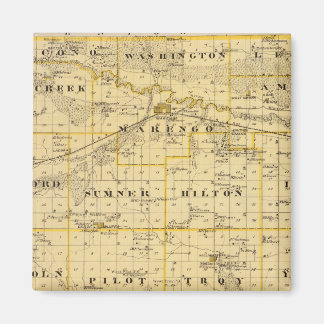 Imán Mapa del condado de Iowa, estado de Iowa