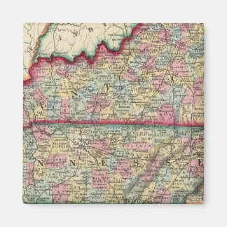 Imán Mapa Del Condado De Kentucky Y Tennessee