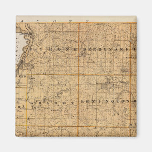 Imán Mapa del condado de Le Sueur, Minnesota