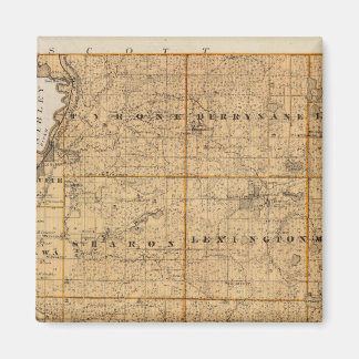 Imán Mapa del condado de Le Sueur, Minnesota
